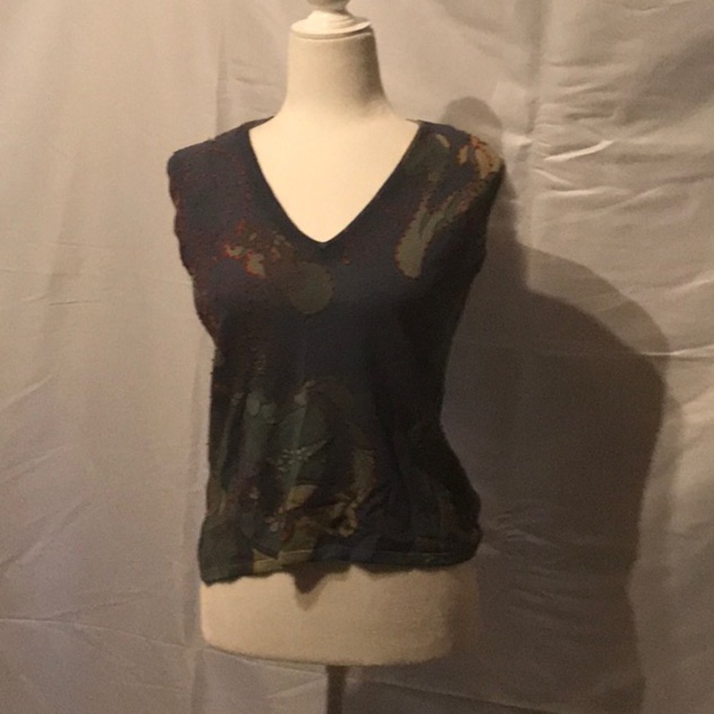 Blue and green top